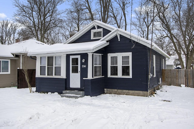 view of bungalow