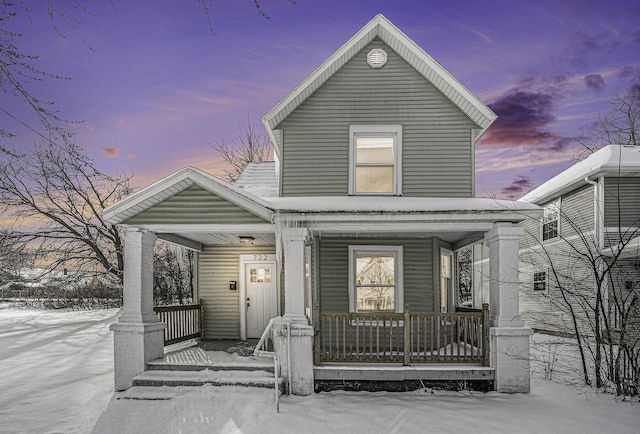 view of front of house featuring a porch