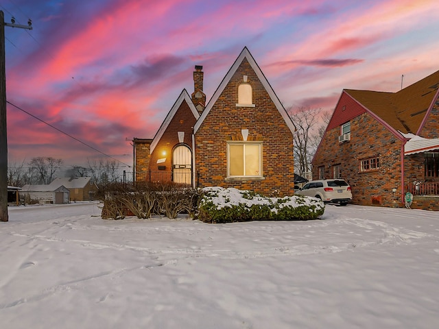 view of tudor home