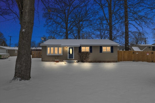 view of ranch-style home