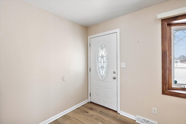 entryway featuring light wood-type flooring