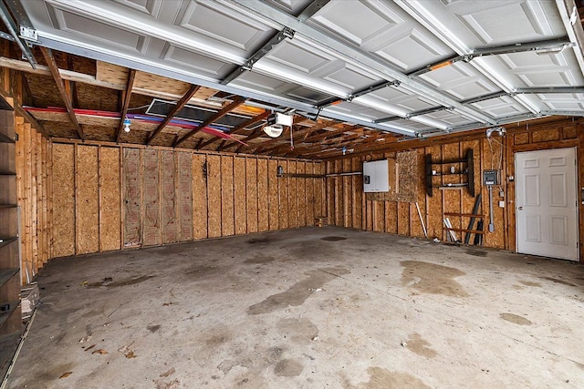 garage featuring electric panel