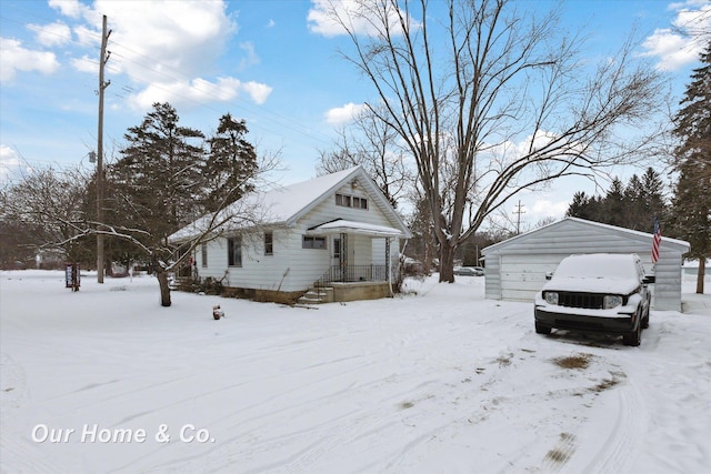 view of snowy exterior