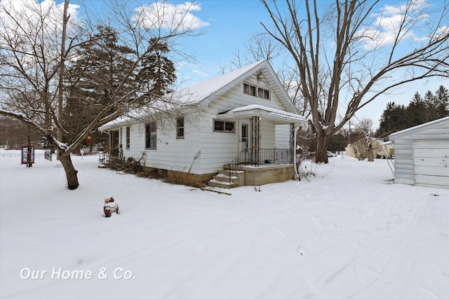 view of bungalow-style home