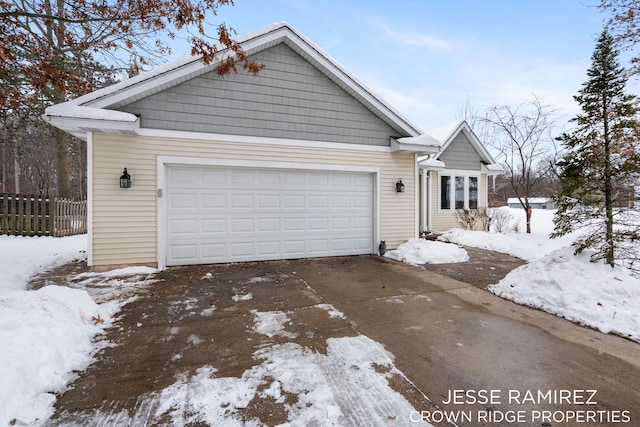 view of front of house featuring a garage