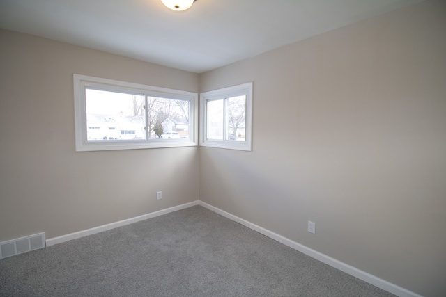 view of carpeted empty room