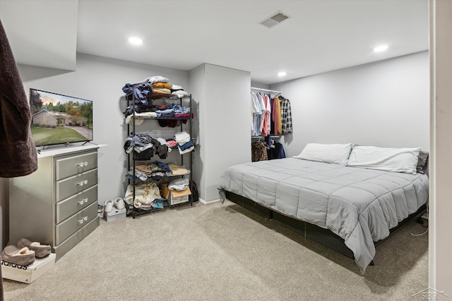 view of carpeted bedroom