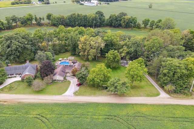 bird's eye view featuring a rural view