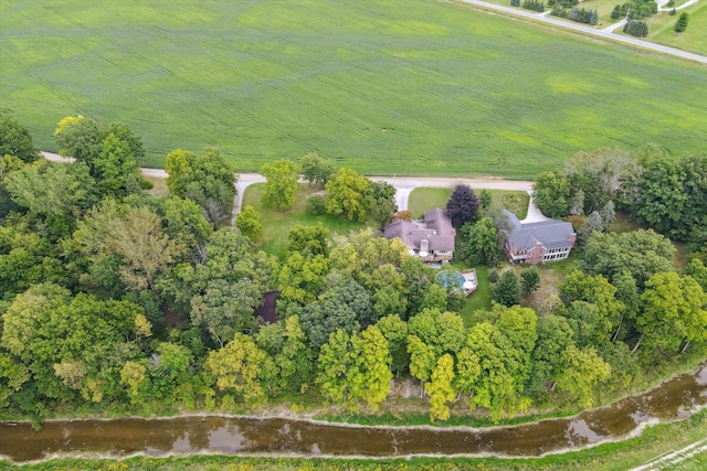 drone / aerial view featuring a rural view