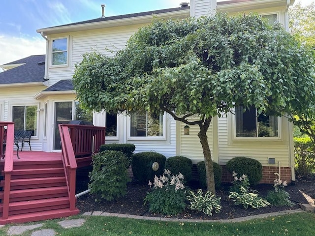 exterior space with a deck