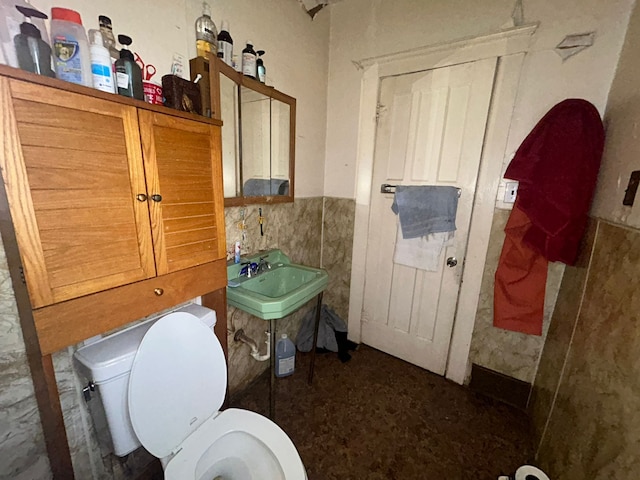 bathroom with toilet and sink