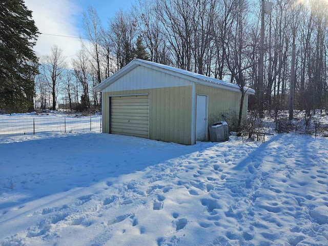 3593 Southern Dr, Hart, MI 49420 - view of snow covered garage