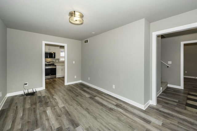 interior space featuring dark hardwood / wood-style floors