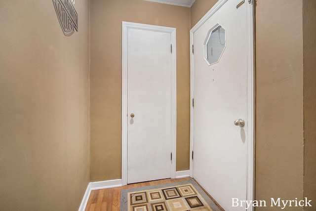 entryway featuring hardwood / wood-style floors