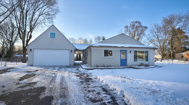 view of front of home featuring a garage