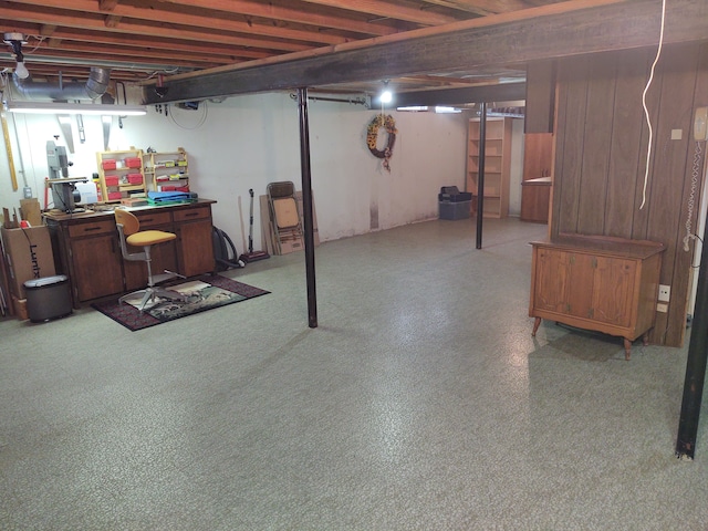 view of basement