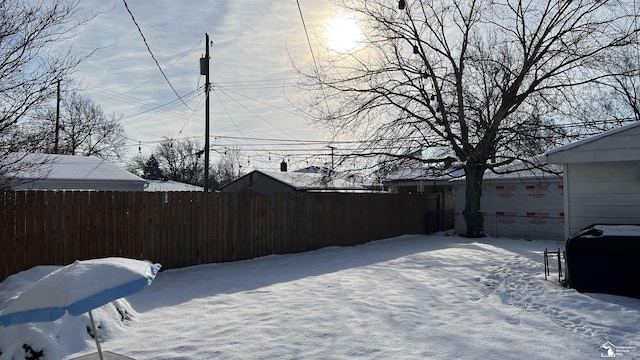 view of snowy yard