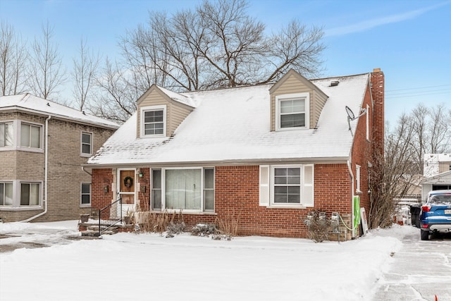 view of new england style home