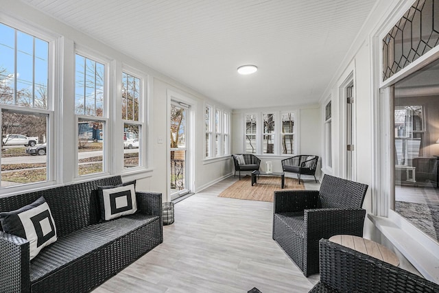 sunroom / solarium with a healthy amount of sunlight