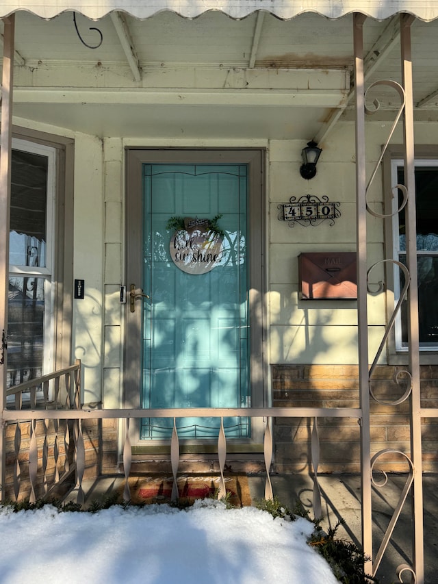 view of doorway to property