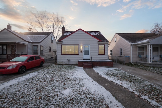 view of bungalow-style house