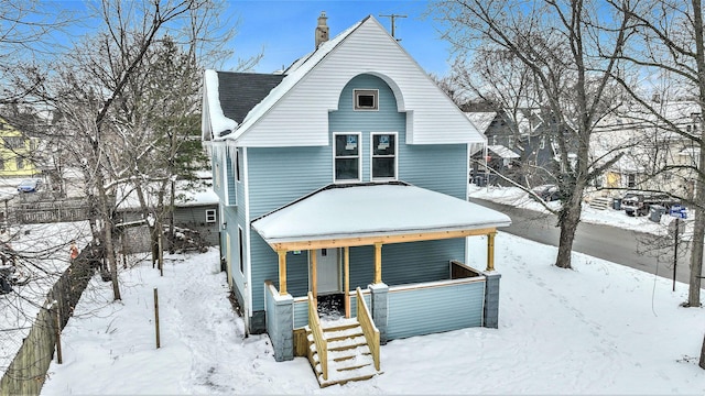 view of front of house with a porch