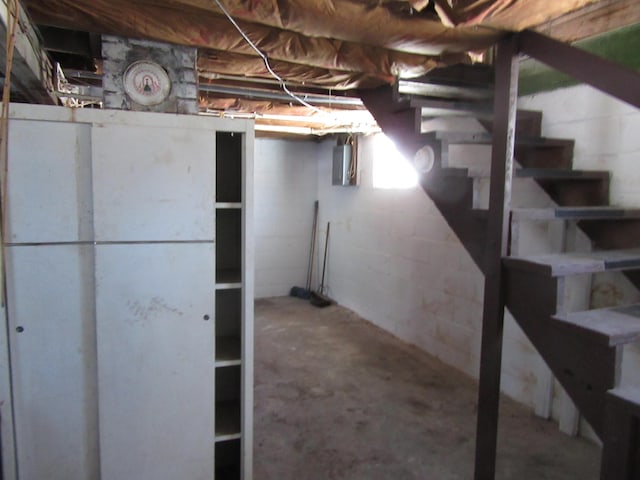 view of basement