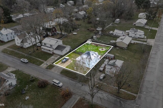 aerial view of property's location with property boundaries highlighted