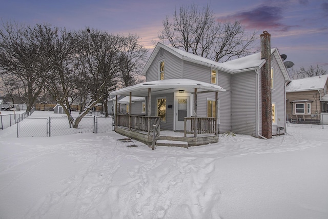 view of front of house with a porch