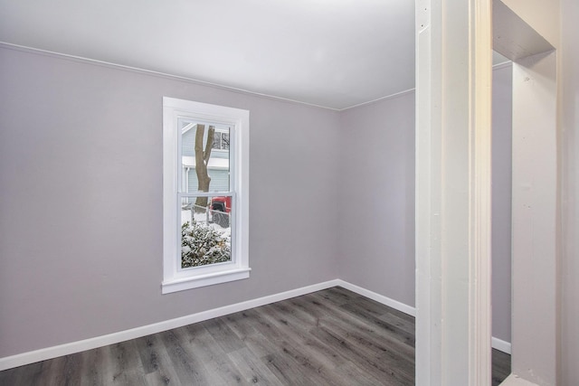 empty room with wood-type flooring