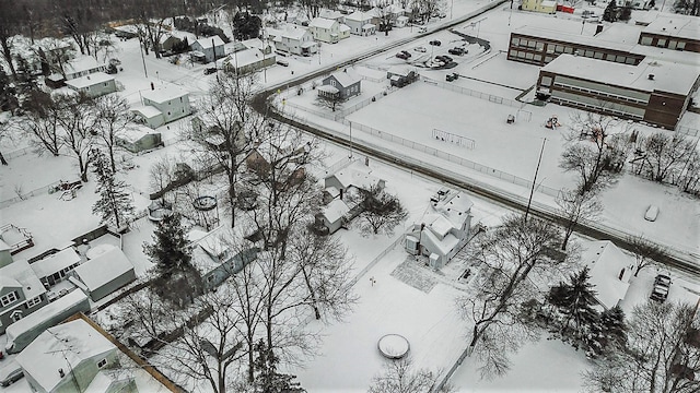 view of snowy aerial view