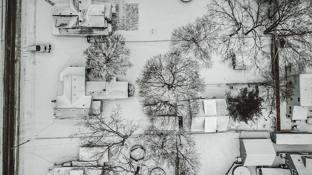 view of snowy aerial view