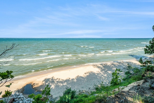 property view of water with a view of the beach