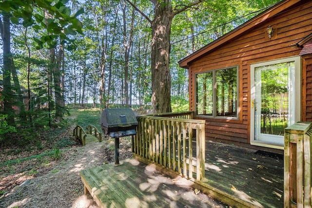 deck with grilling area