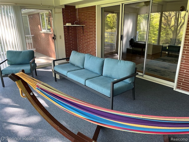 43 W Breitmeyer, Mount Clemens, MI 48043 - sunroom / solarium featuring an outdoor living space and healthy amount of natural light