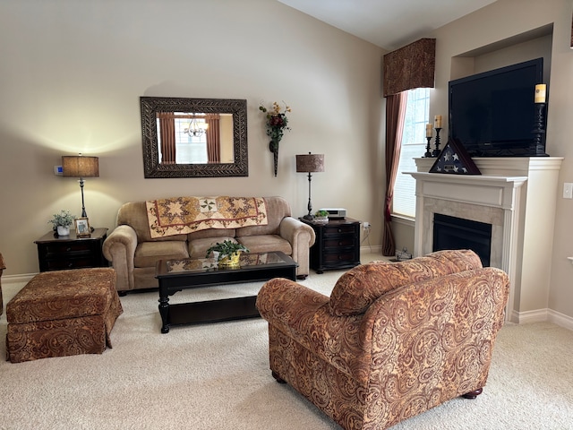 view of carpeted living room