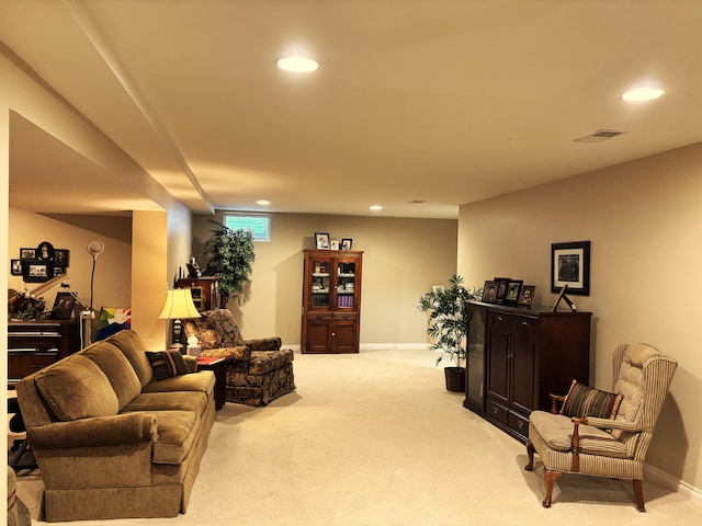 view of carpeted living room