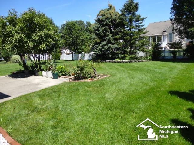 view of yard featuring a patio area