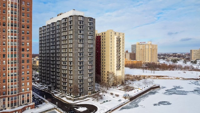 8200 E Jefferson Ave Unit 1811, Detroit, MI 48214 - view of snow covered property