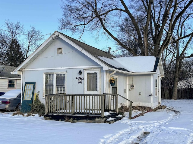 view of front of home