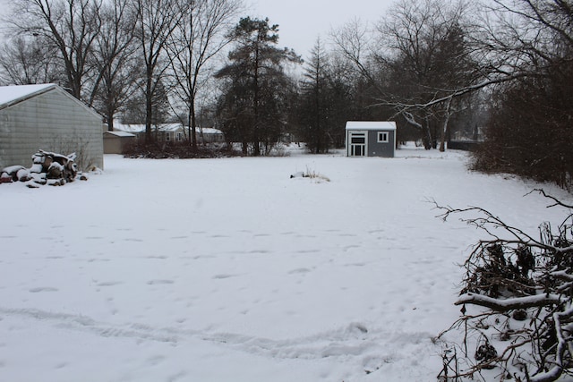 view of snowy yard