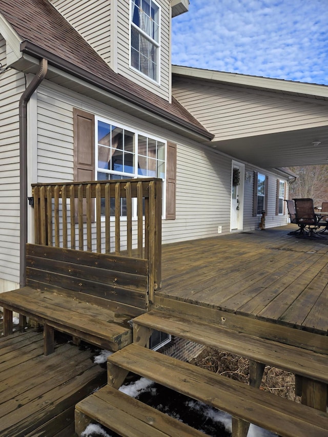 view of wooden deck