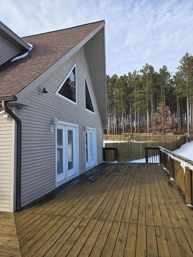 view of wooden terrace