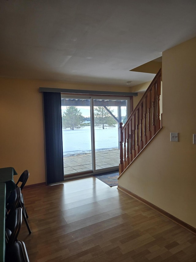 interior space featuring hardwood / wood-style flooring