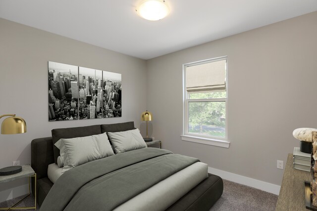 bedroom with carpet floors