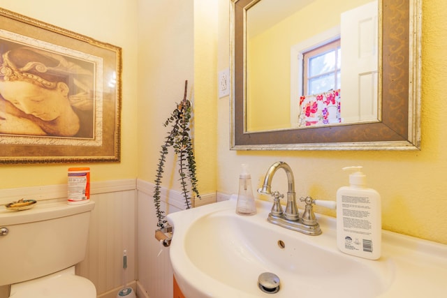 bathroom with toilet and sink