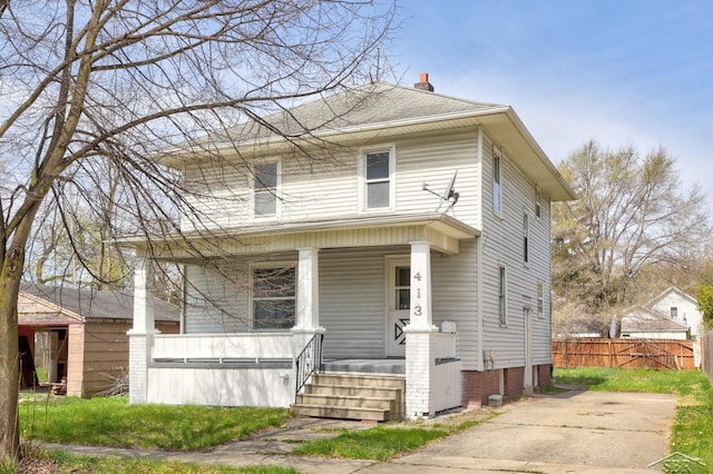 bungalow with covered porch