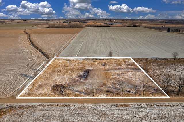 aerial view with a rural view