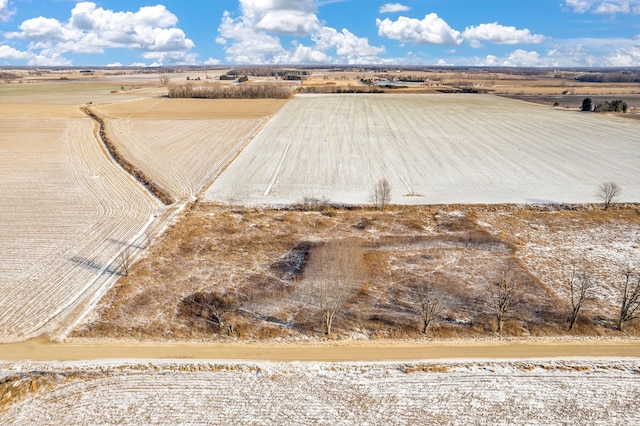 bird's eye view with a rural view