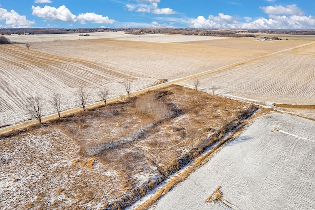 bird's eye view featuring a rural view